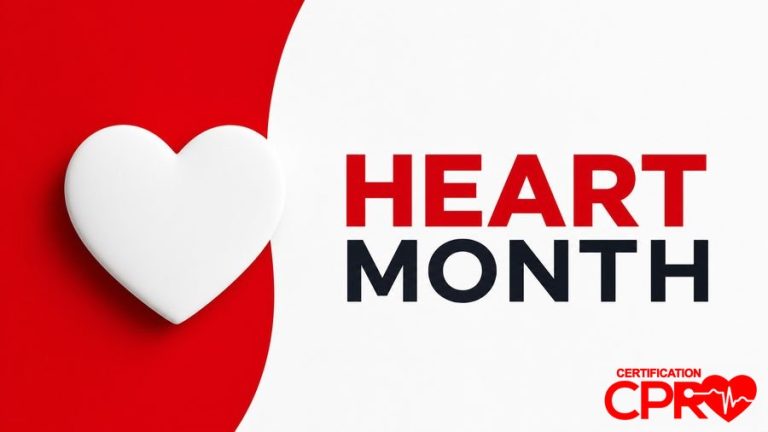 Heart Month awareness graphic for CPR readiness in Lakeland.
