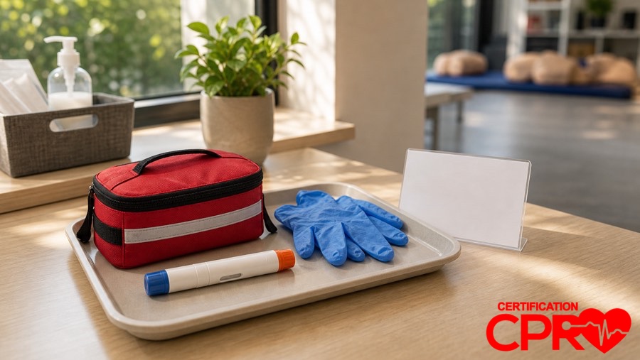 Anaphylaxis first aid training supplies for CPR and First Aid classes in Lakeland.