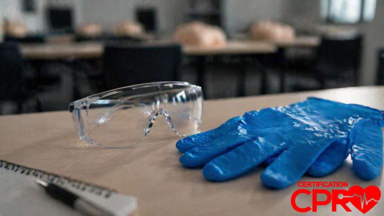 PPE gear for bloodborne pathogens training in CPR certification classes Lakeland.