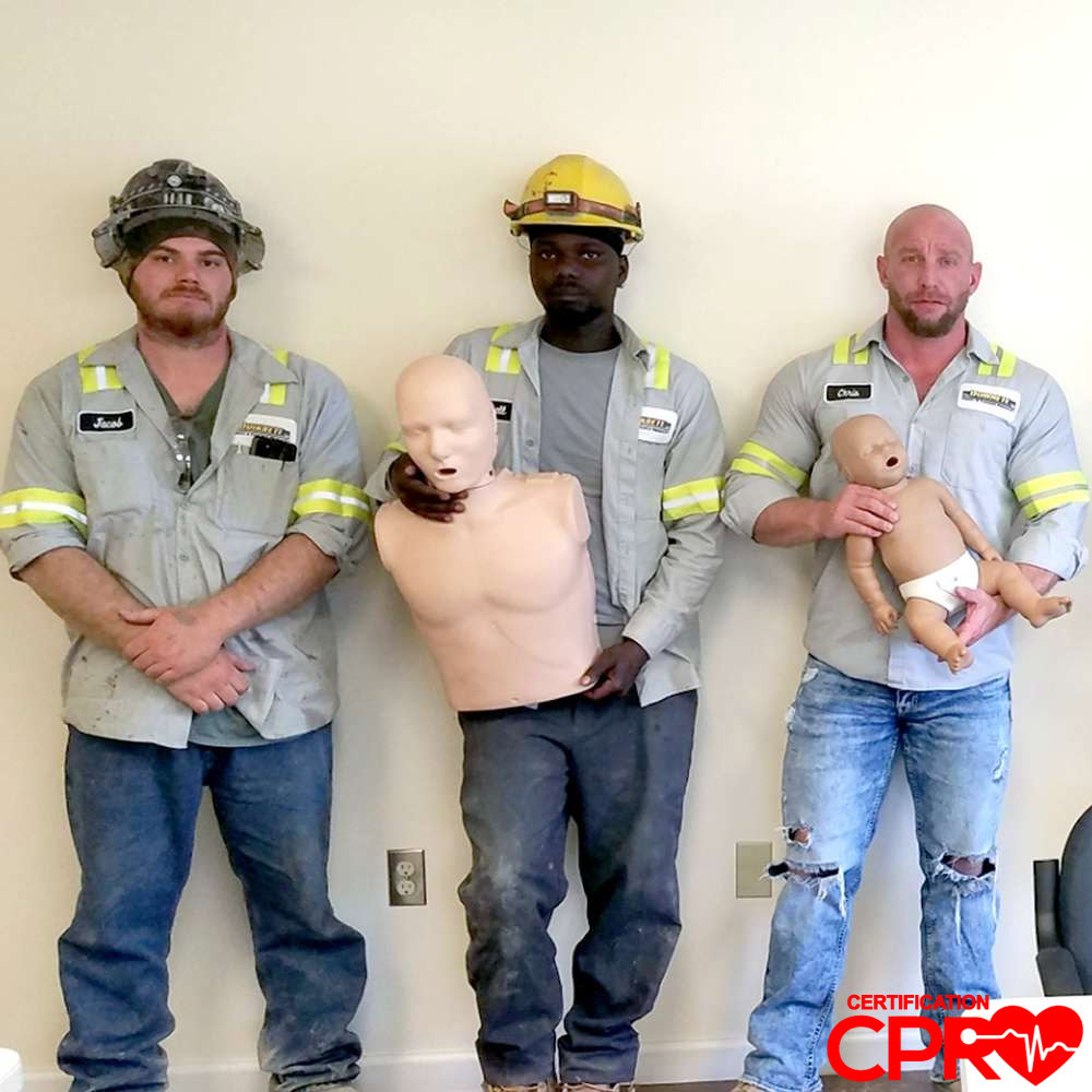 BLS CPR and First Aid training setup for a Lakeland class.