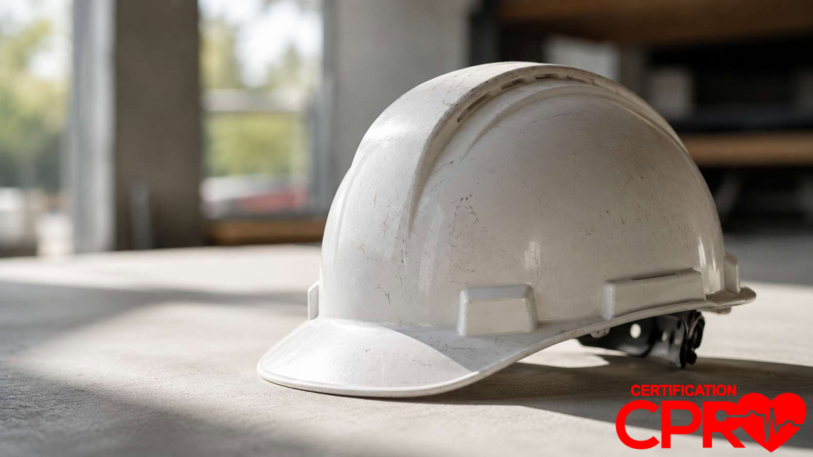 Construction helmet for CPR certification training in Lakeland.